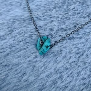 Turquoise and Bead Chain‎ Necklace